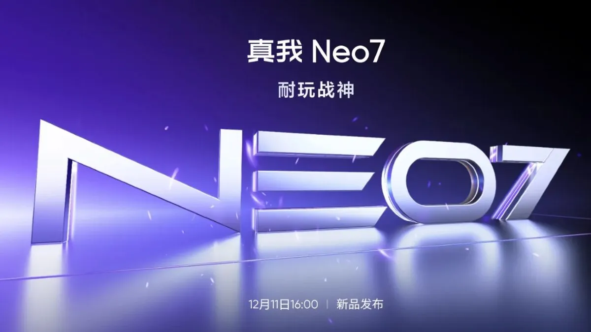 Realme Neo 7 ya cuenta con fecha de presentación en China