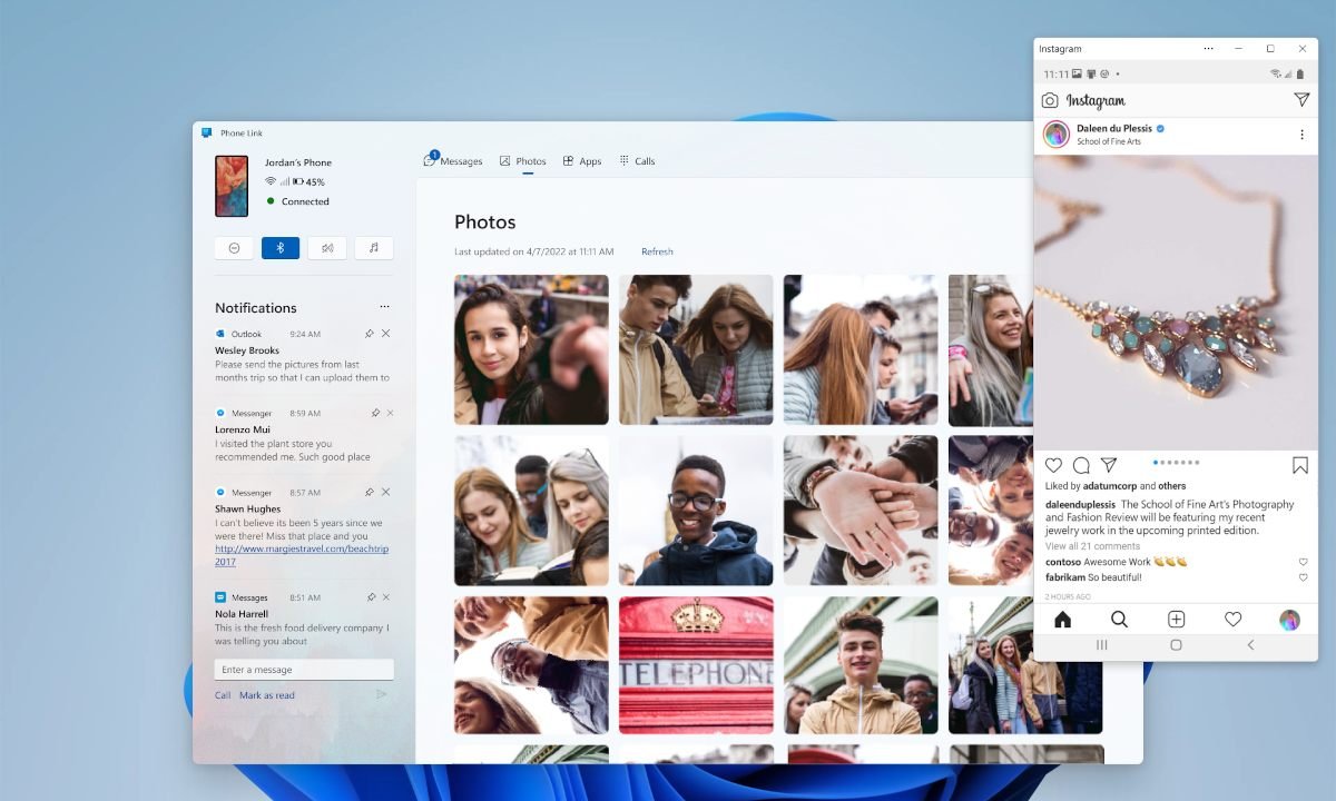 Microsoft potencia el vínculo Android y Windows con nuevas funciones remotas