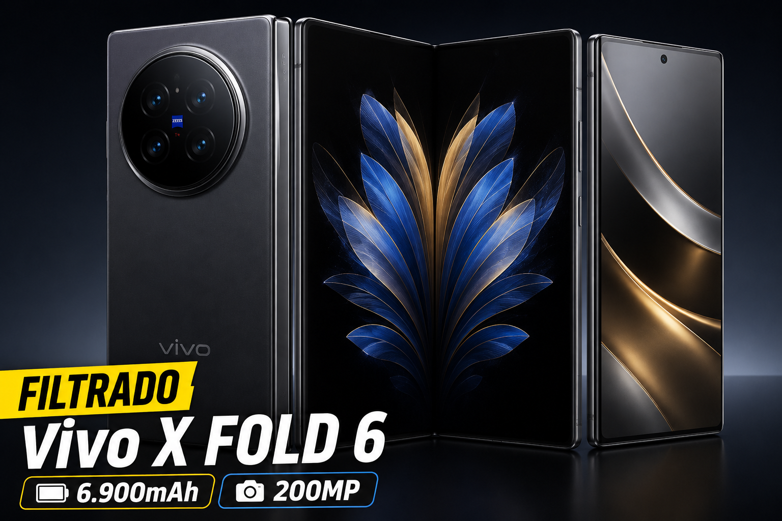 Vivo X Fold 6: la filtración apunta a una batería récord y una cámara de 200 MP